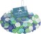 Flat Marbles Vase Filler - 3 Lb (315 pcs) Aqua White Cobalt & Green Glass Pebble Vase - Clear Glass Stones for Vases - Flat Glass Marble for craft and Home décor - Aquarium Glass Marble filler